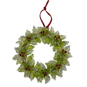 Christmas Wreath Glitter Christmas Ornament